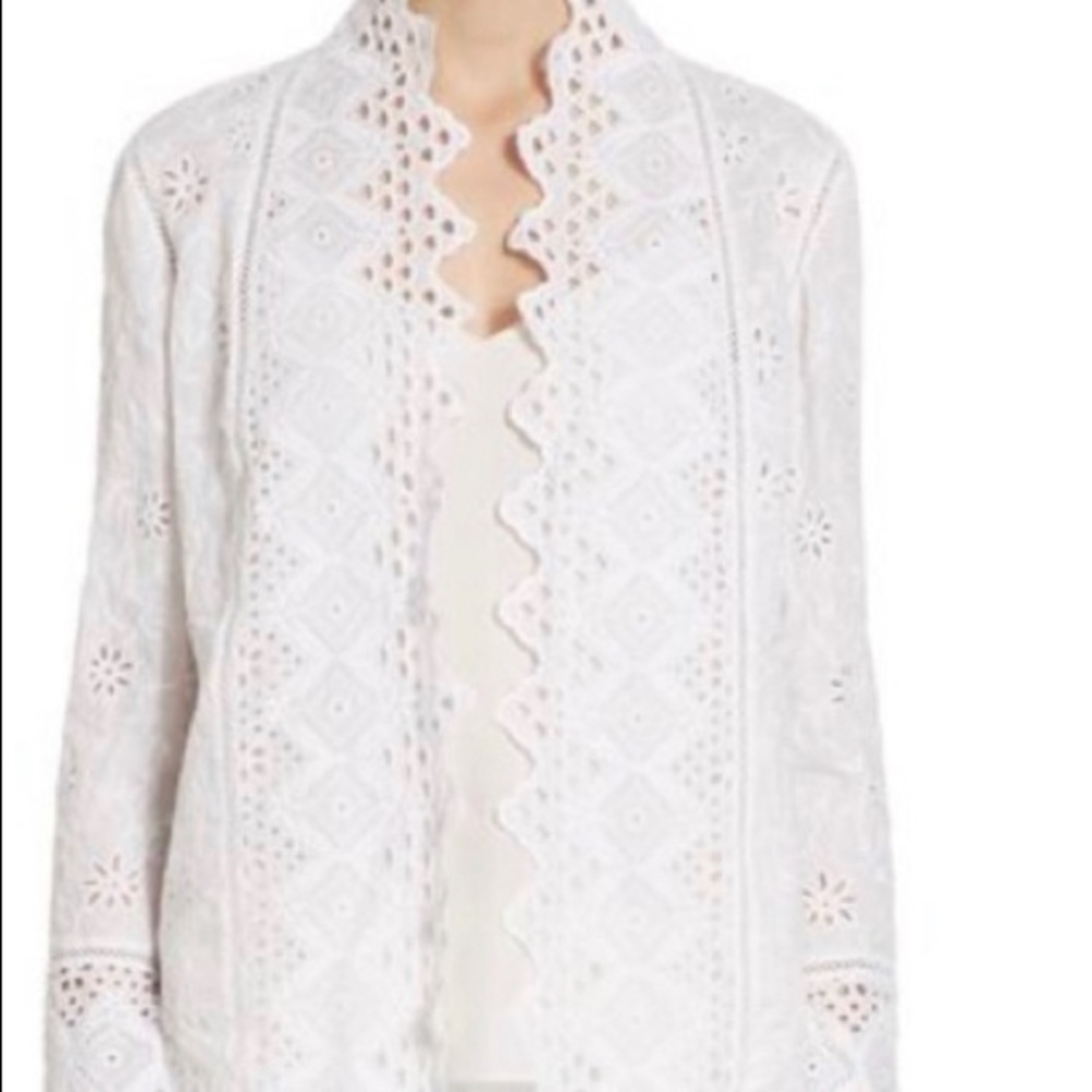 POLO Ralph Lauren White Eyelet Embroidered Jacket